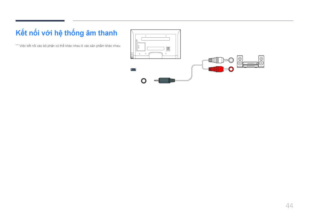 Samsung LH65EDCPLBC/XY, LH46EDCPLBC/XY manual Kêt nôi vơi hê thông âm thanh 