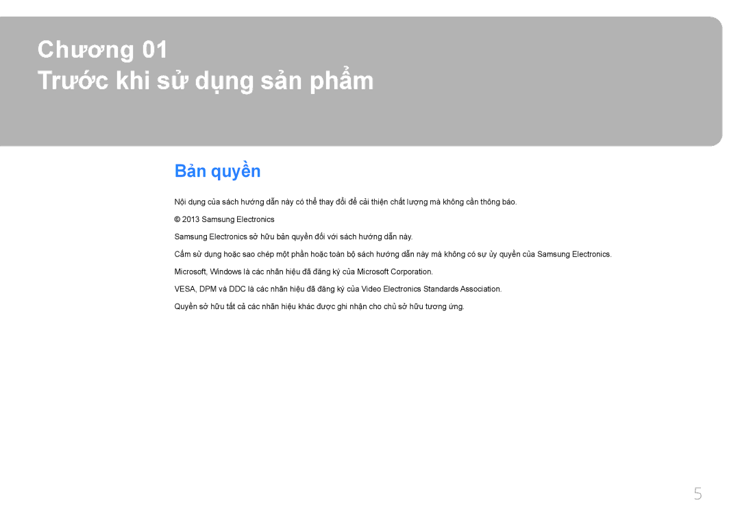 Samsung LH46EDCPLBC/XY, LH65EDCPLBC/XY manual Trươc khi sư dung sản phẩm, Bản quyền 