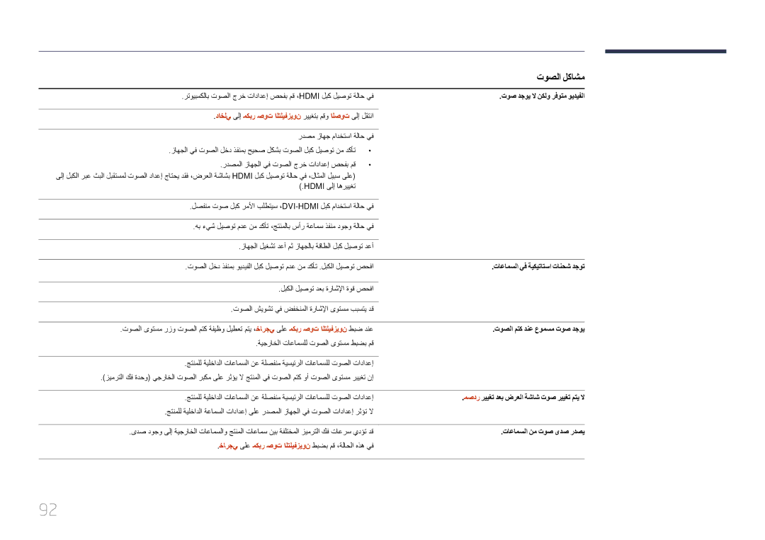 Samsung LH65EDDPLGC/NG, LH65EDDPLGC/EN, LH75EDDPLGC/EN manual داخلي ىلإ مكبر صوت التليفزيون رييغتب مقو الصوت ىلإ لقتنا 