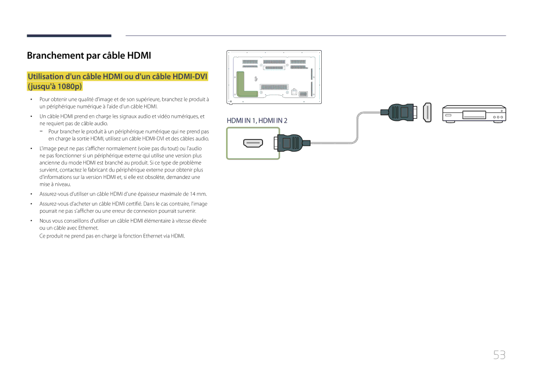 Samsung LH65MDCPLGC/EN manual Hdmi in 1, Hdmi 