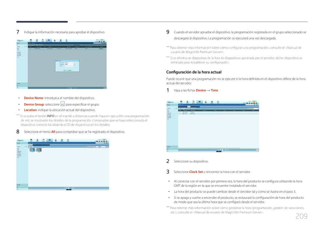 Samsung LH65MDCPLGC/EN manual 209, Device Name introduzca el nombre del dispositivo 