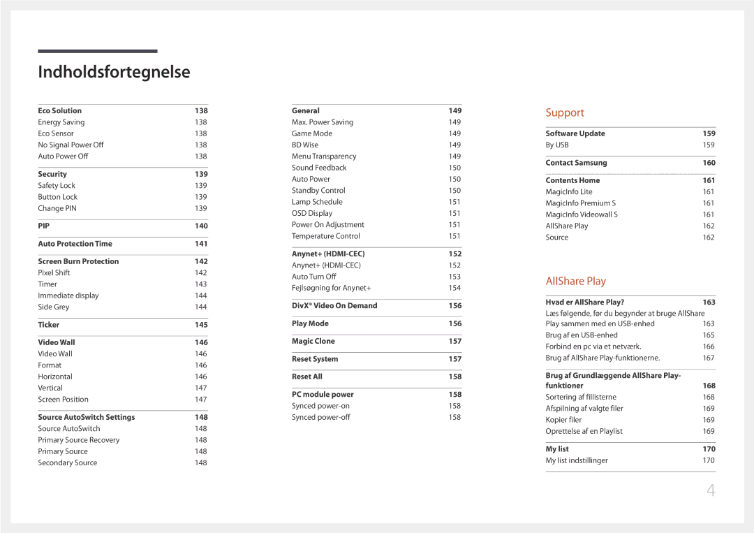 Samsung LH65MDCPLGC/EN manual Support 