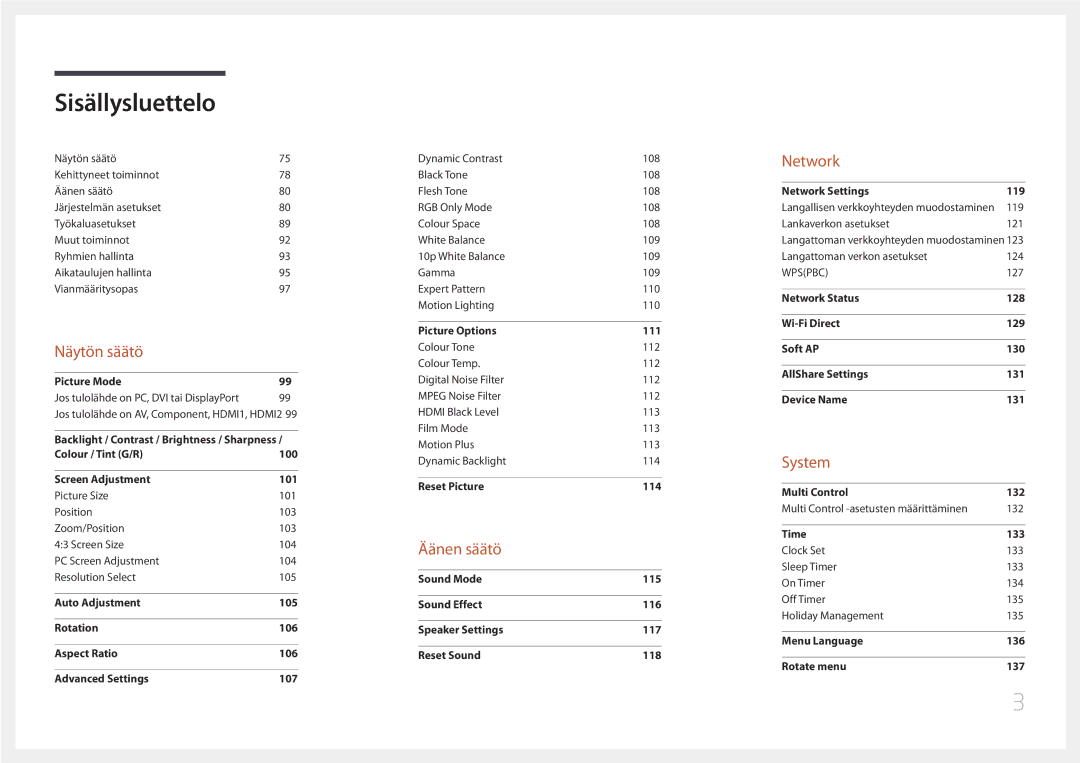 Samsung LH65MDCPLGC/EN manual Äänen säätö 