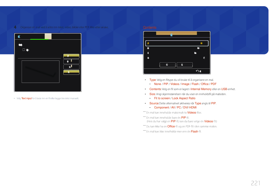 Samsung LH65MDCPLGC/EN manual 221, Contents 