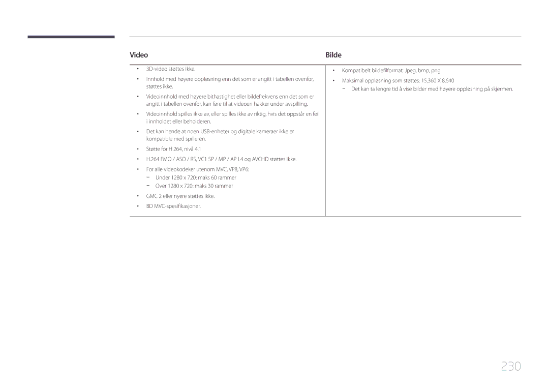 Samsung LH65MDCPLGC/EN manual 230, Video 