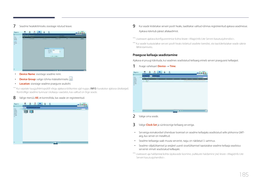 Samsung LH65MDCPLGC/EN manual 185, Ajakava käivitub pärast allalaadimist 