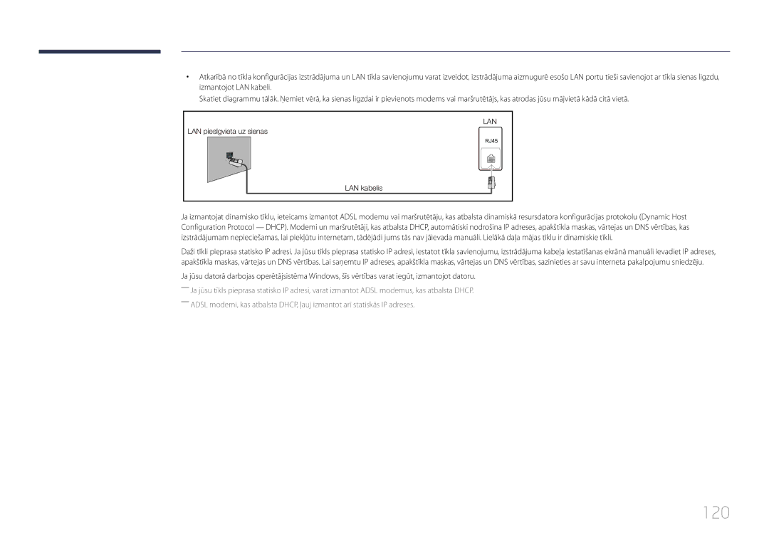 Samsung LH65MDCPLGC/EN manual 120 