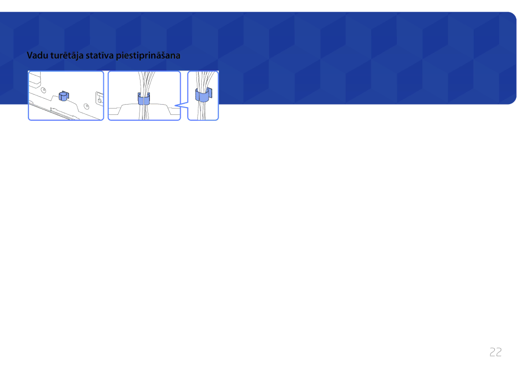 Samsung LH65MDCPLGC/EN manual Vadu turētāja statīva piestiprināšana 