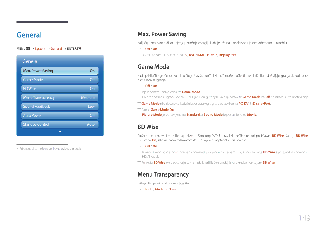 Samsung LH65MDCPLGC/EN manual General, 149 