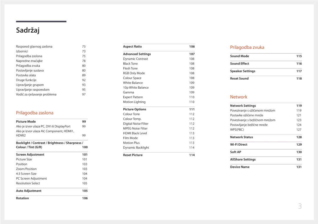 Samsung LH65MDCPLGC/EN manual Prilagodba zvuka 