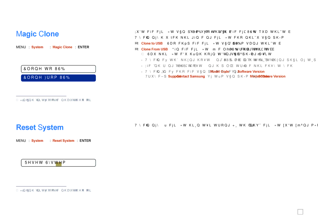 Samsung LH65MDCPLGC/XY manual Reset System, 157, MENUm → System → Magic Clone → Entere 