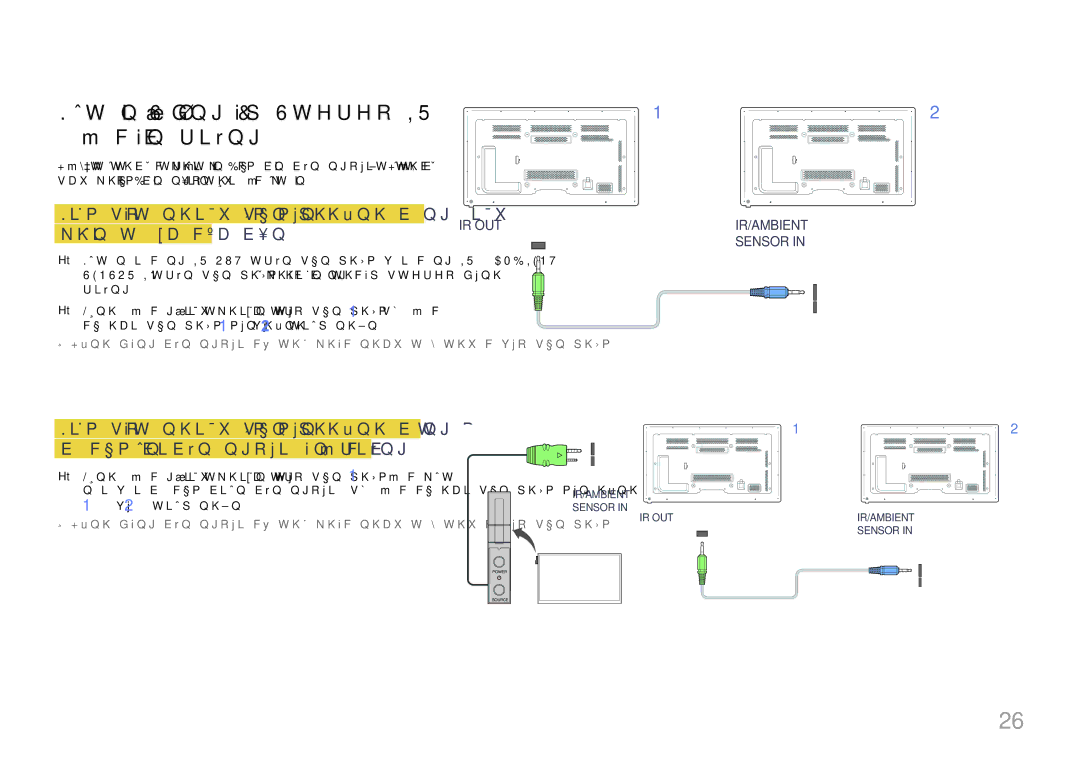 Samsung LH65MDCPLGC/XY manual Kêt nôi Sư dung Cap Stereo IR Được ban riêng, Và 2 tiếp nhận 