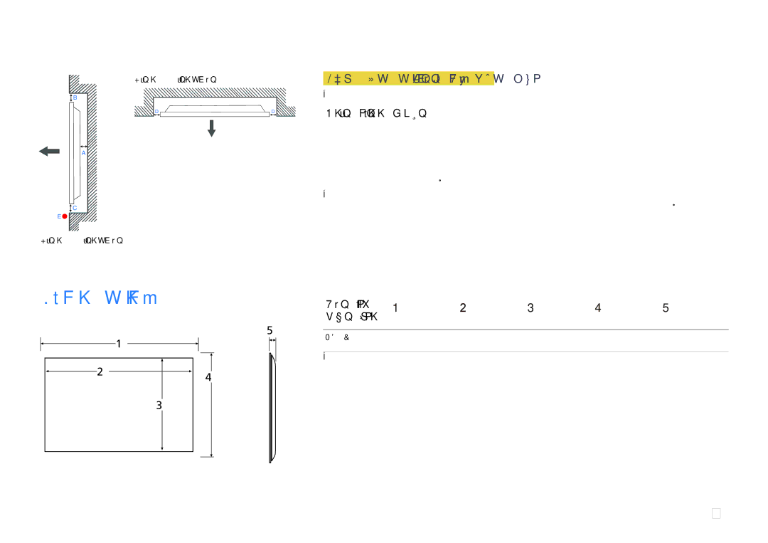 Samsung LH65MDCPLGC/XY manual Kích thươc, Lắp đặt trên Tườ̀ng có vết lõm, Nhì̀n chí́nh diện, Tên mâu Sản phâm 