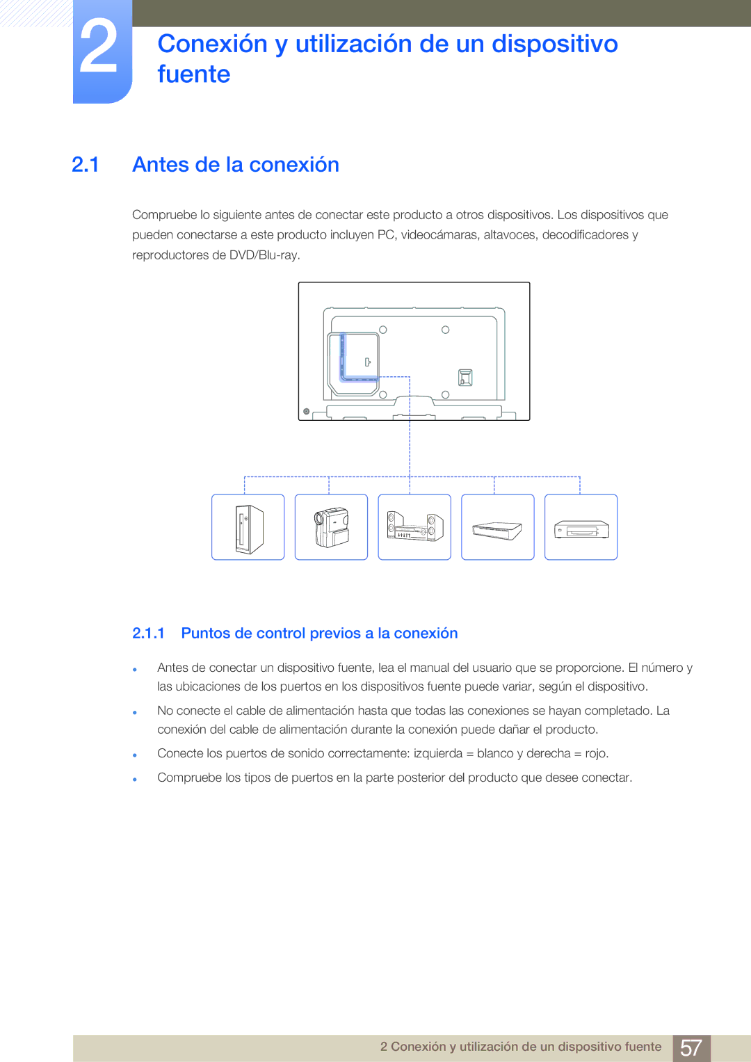 Samsung LH75MEBPLGC/EN, LH65MEBPLGC/EN manual Antes de la conexión, Puntos de control previos a la conexión 