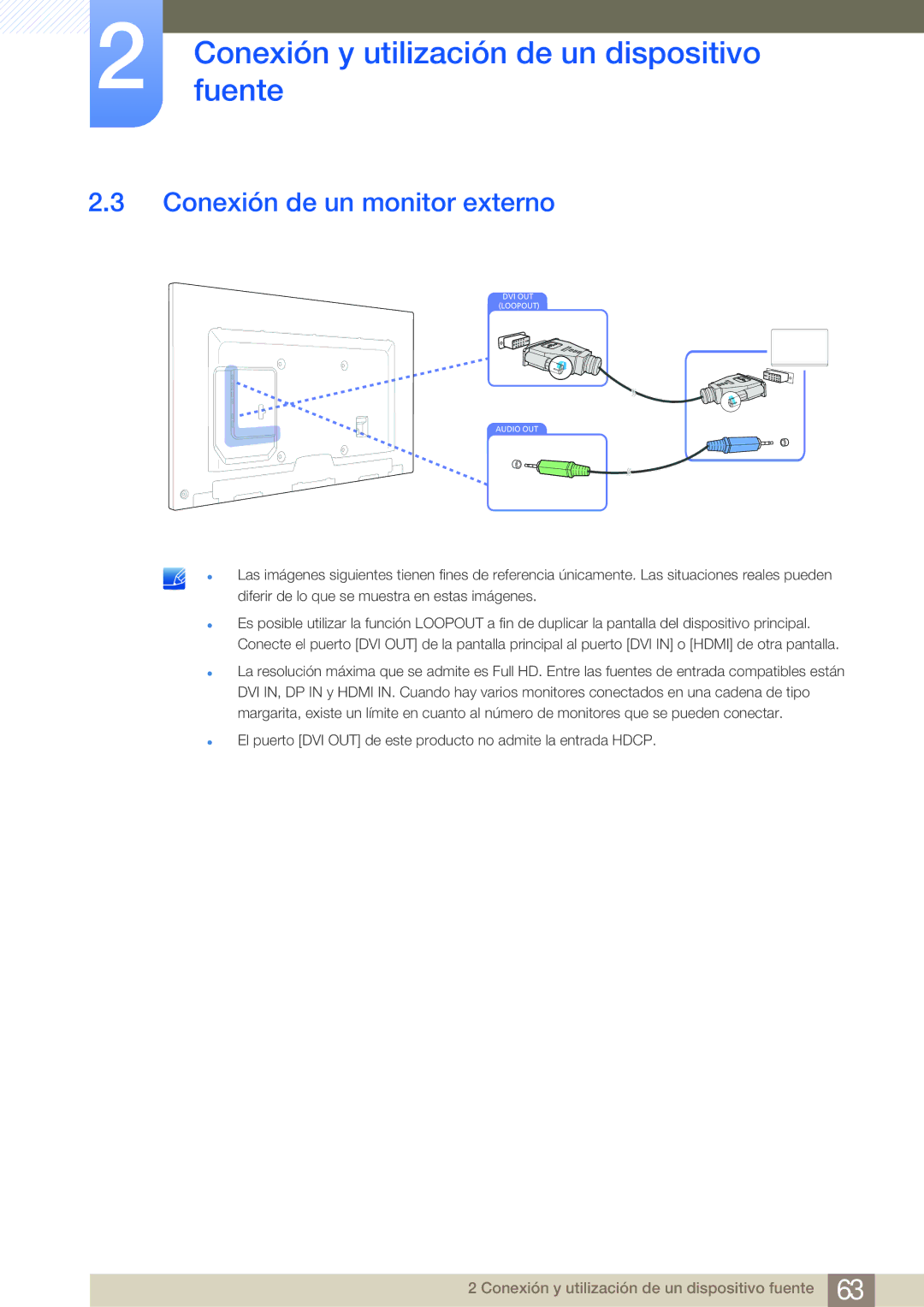 Samsung LH75MEBPLGC/EN, LH65MEBPLGC/EN manual Conexión de un monitor externo 