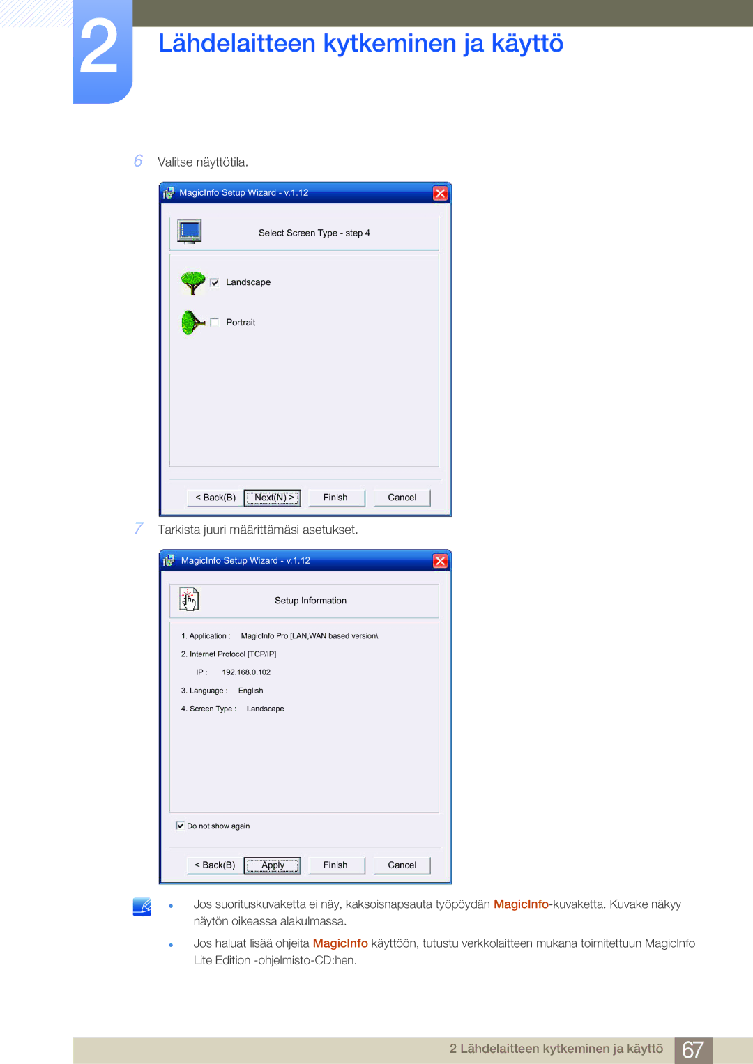 Samsung LH75MEBPLGC/EN, LH65MEBPLGC/EN manual Valitse näyttötila 