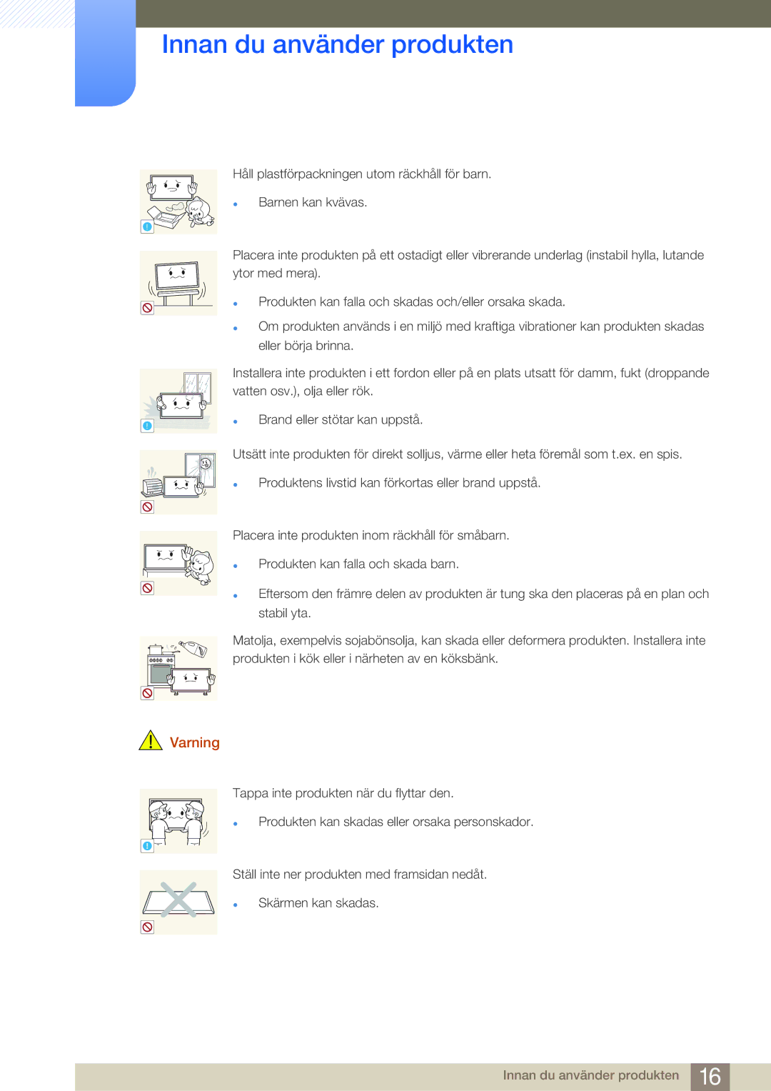 Samsung LH65MEBPLGC/EN, LH75MEBPLGC/EN manual Innan du använder produkten 