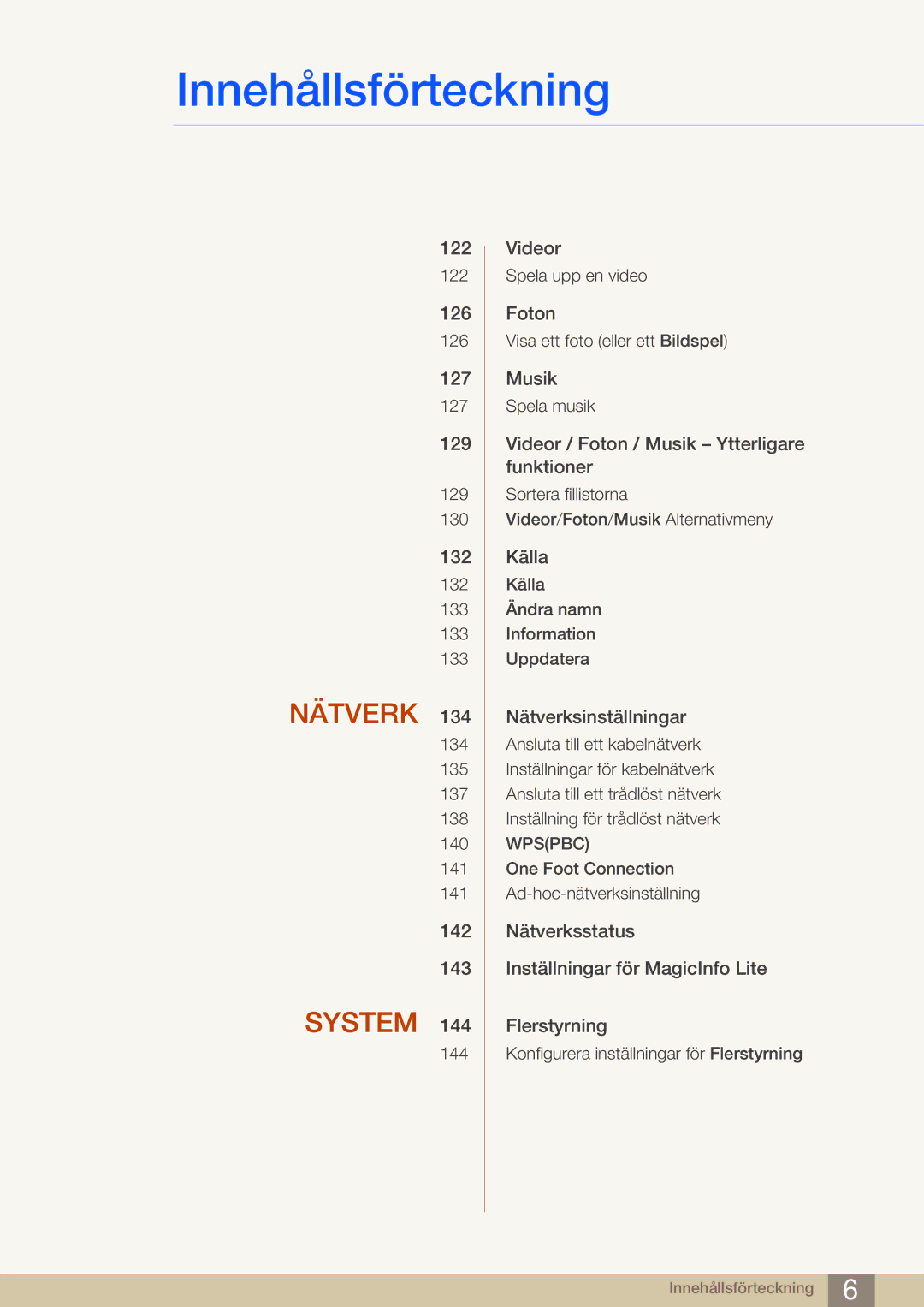 Samsung LH65MEBPLGC/EN, LH75MEBPLGC/EN manual Nätverk 