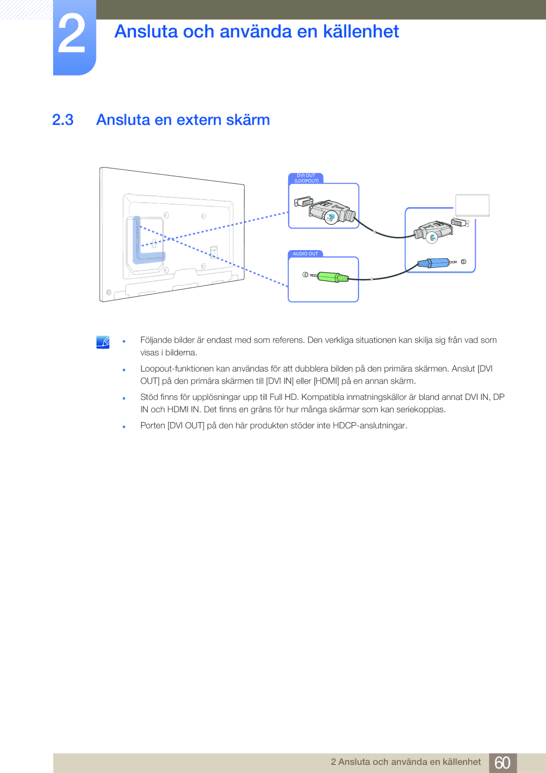 Samsung LH65MEBPLGC/EN, LH75MEBPLGC/EN manual Ansluta en extern skärm 