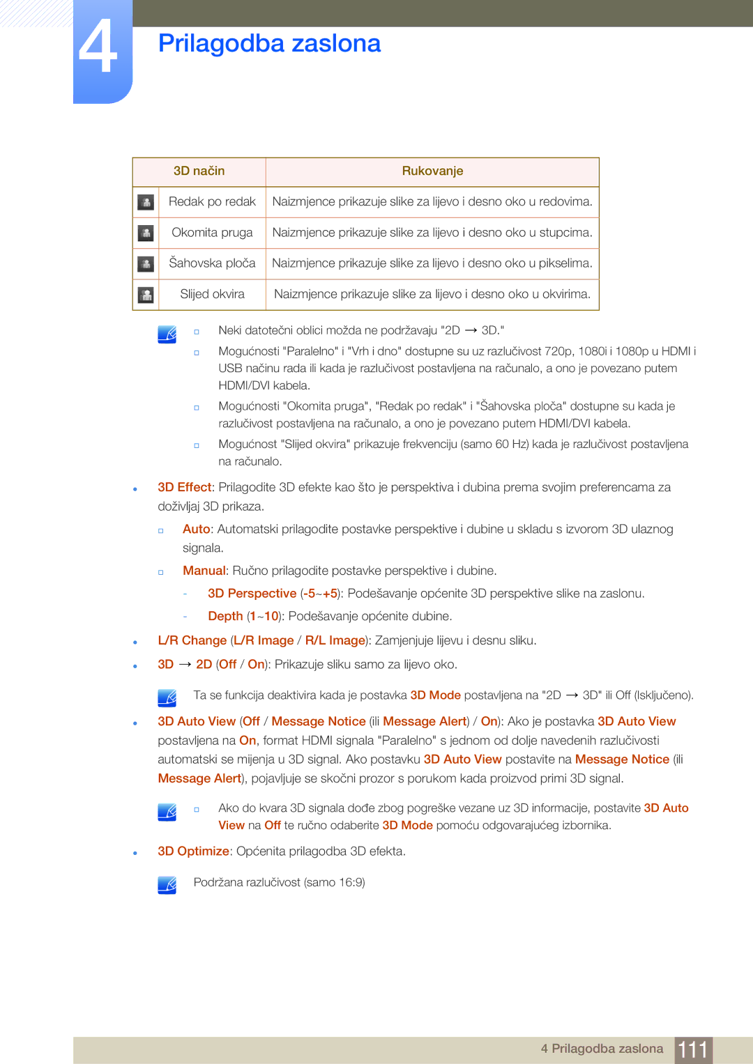 Samsung LH75MEBPLGC/EN, LH65MEBPLGC/EN manual Redak po redak, Okomita pruga, Šahovska ploča 