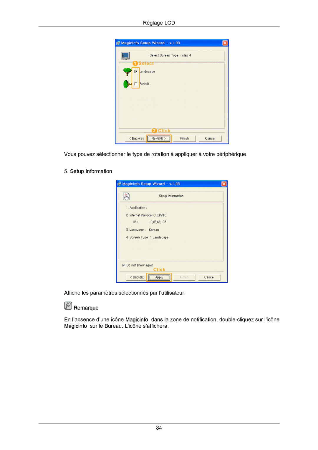 Samsung LH65MGPLBF/EN manual Remarque 