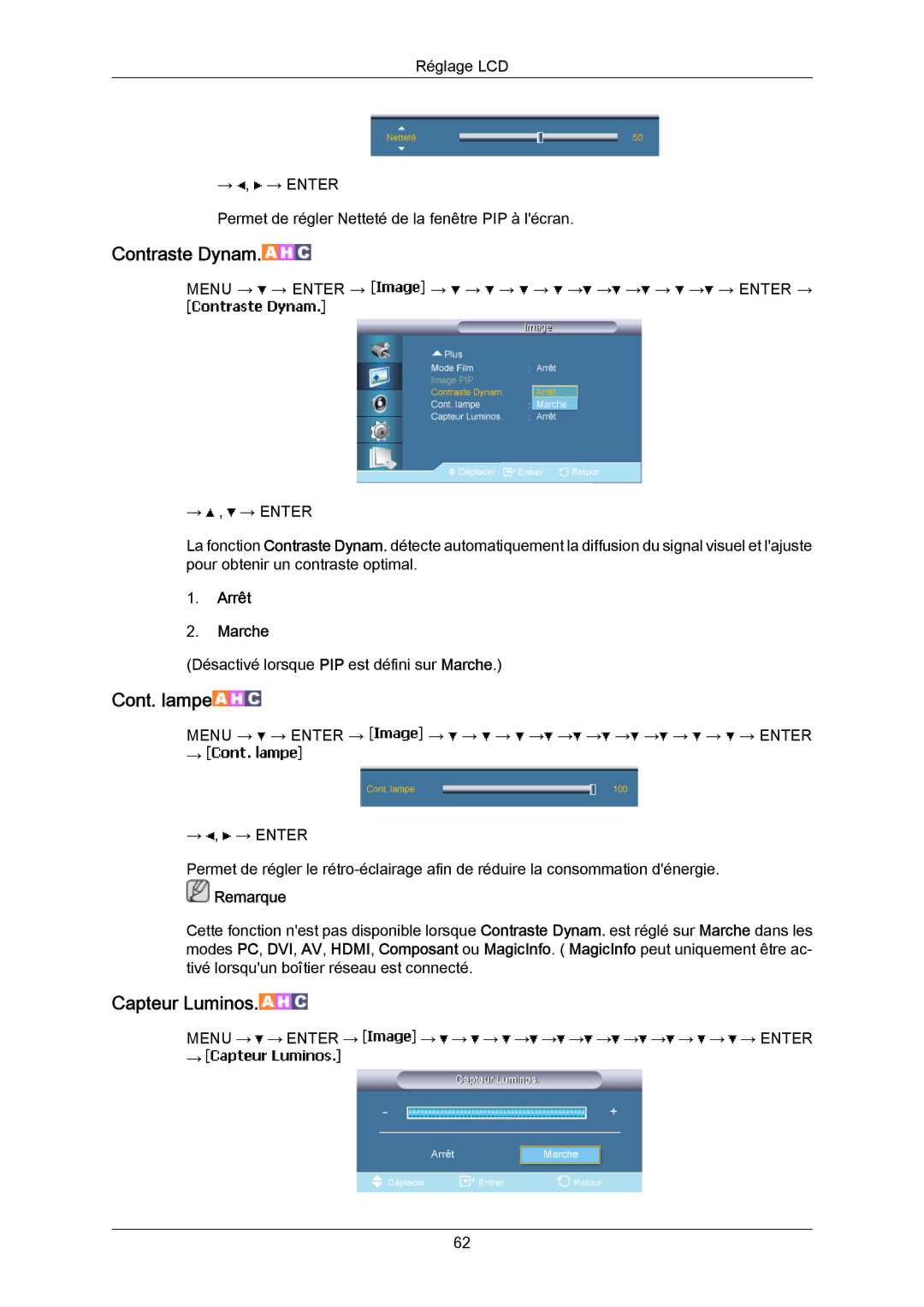 Samsung LH65MGPLBF/EN manual Menu → → Enter → → → → → → → → → → → → → Enter 