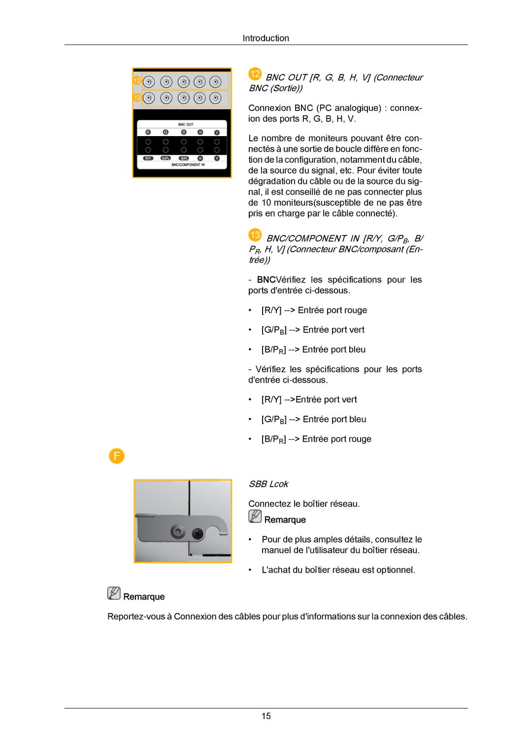 Samsung LH65MGPLBF/EN manual SBB Lcok 