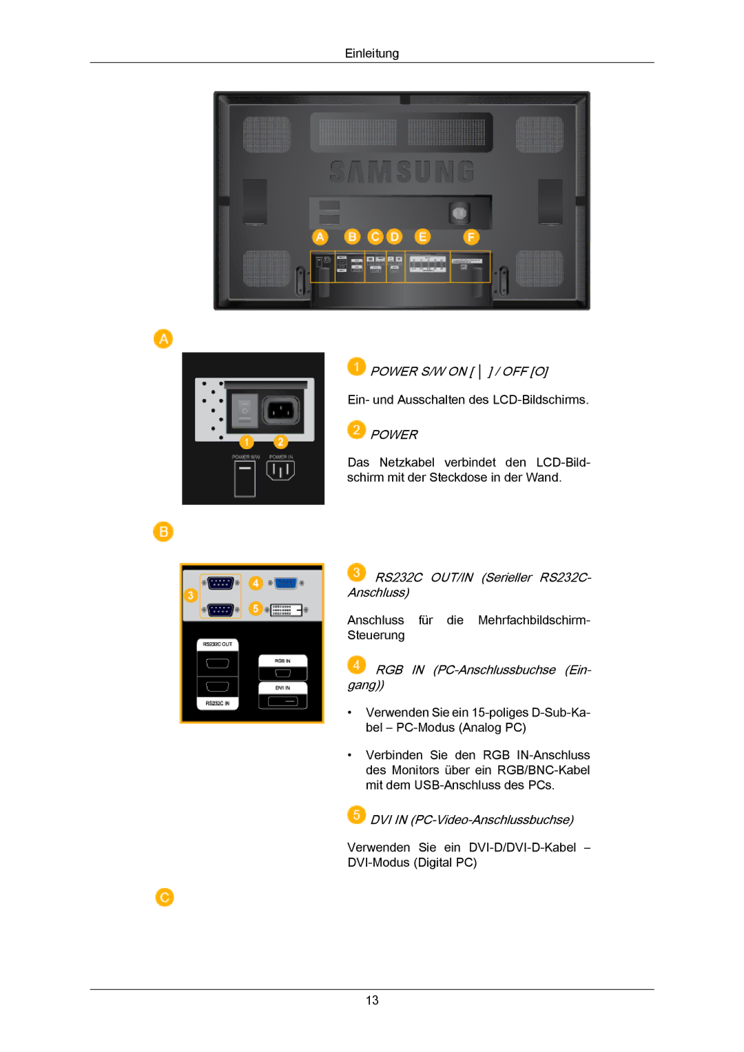 Samsung LH65MGPLBF/EN manual Power 