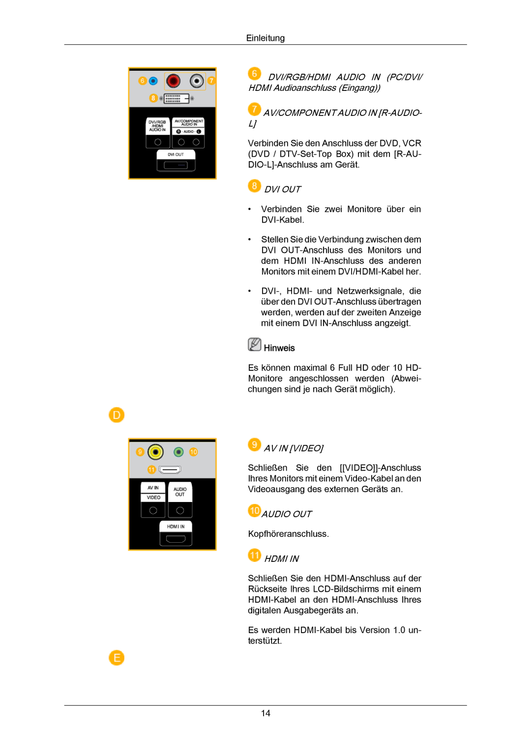 Samsung LH65MGPLBF/EN manual Audio OUT 