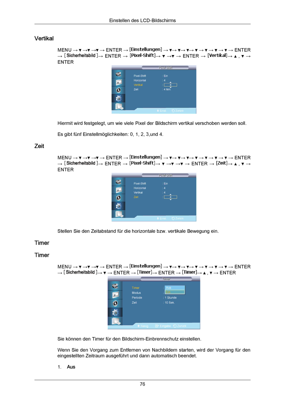 Samsung LH65MGPLBF/EN manual Timer, Enter 