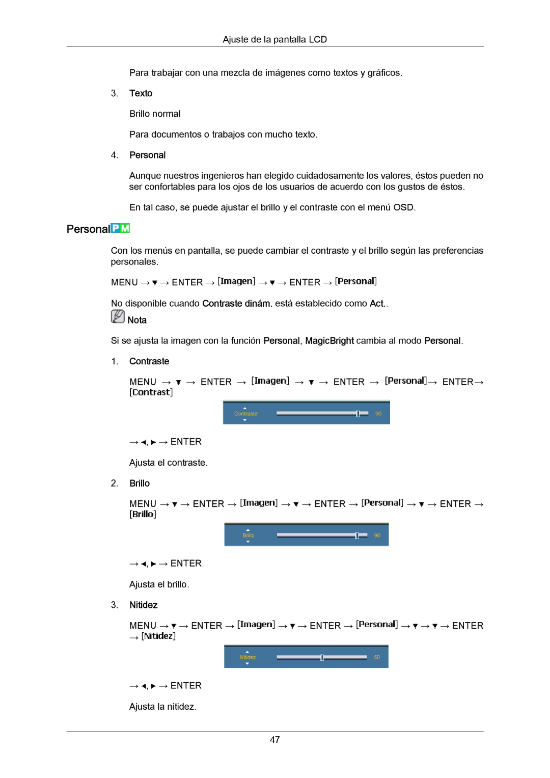 Samsung LH65MGPLBF/EN manual Personal 