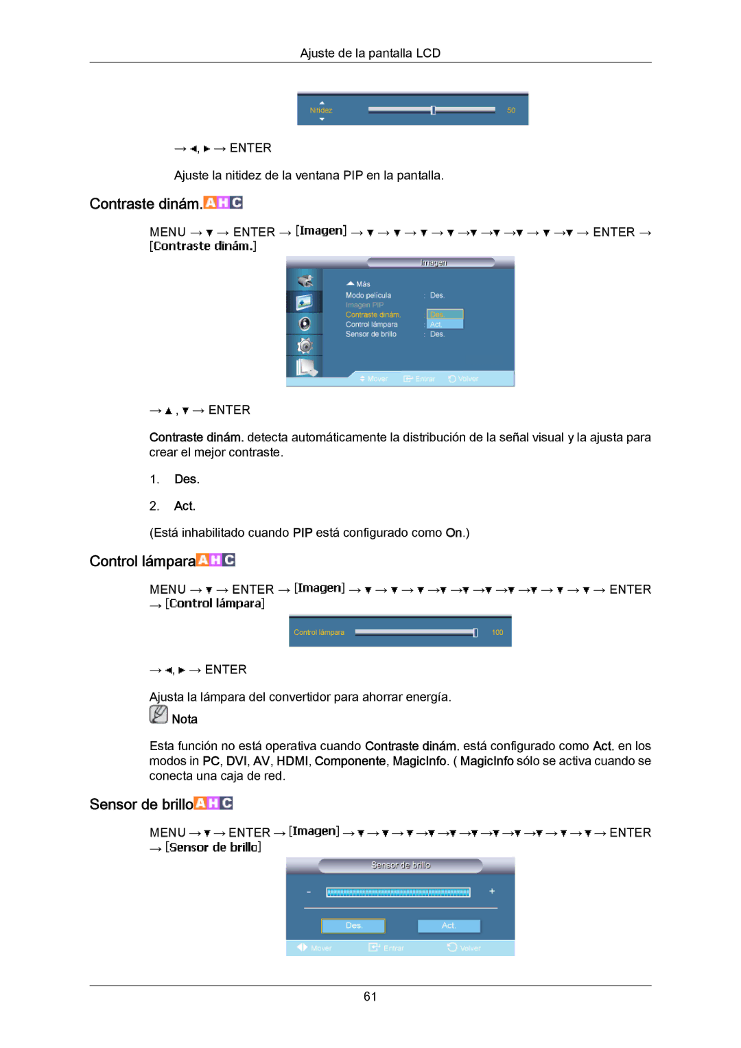 Samsung LH65MGPLBF/EN manual Menu → → Enter → → → → → → → → → → → → → Enter 