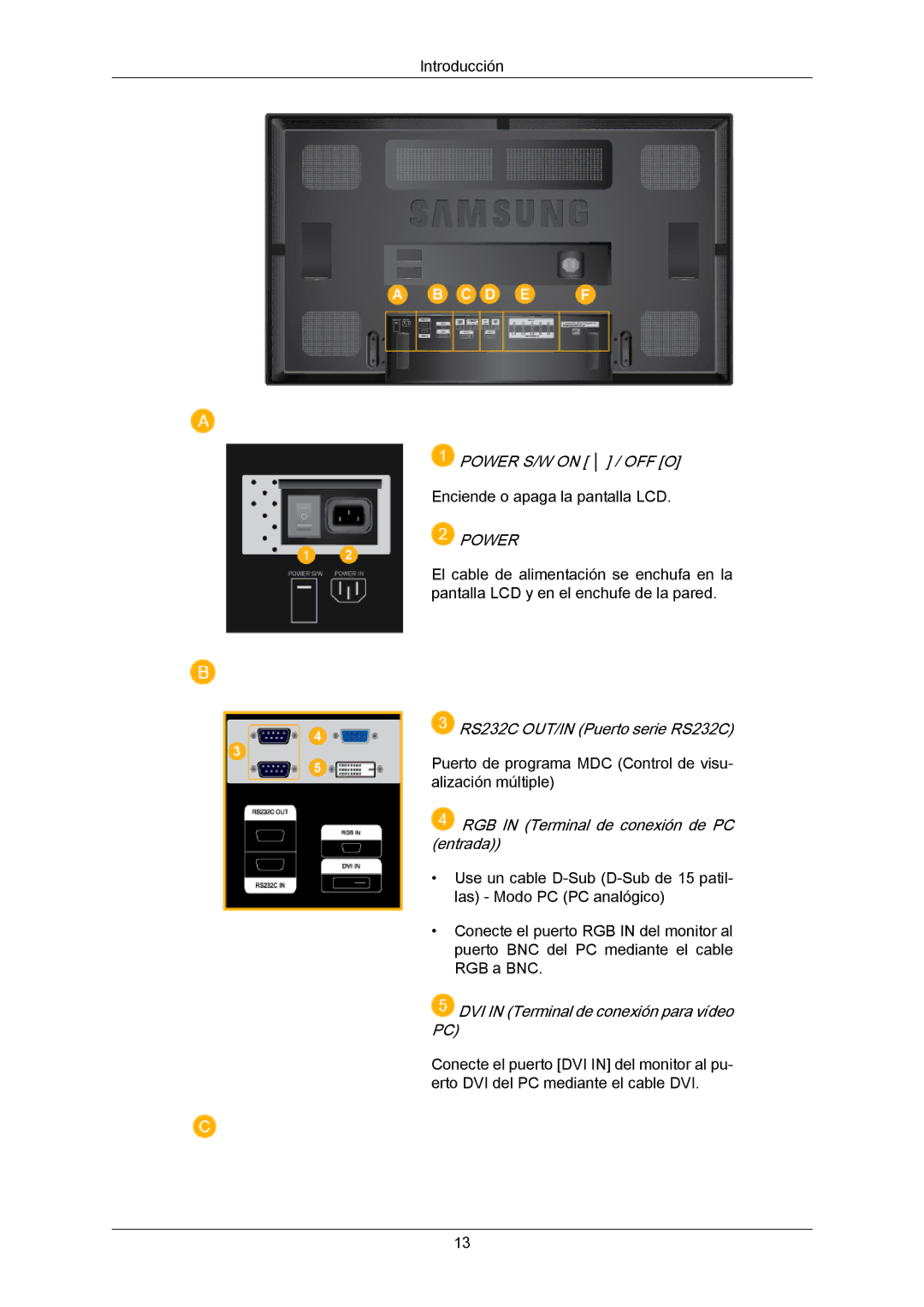 Samsung LH65MGPLBF/EN manual Power 