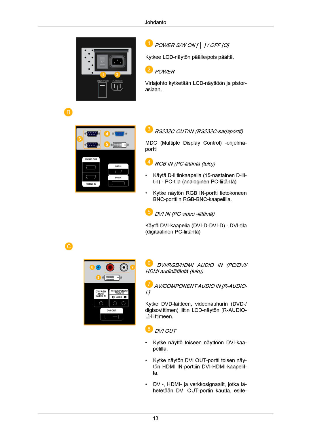 Samsung LH65MGPLBF/EN manual Power 