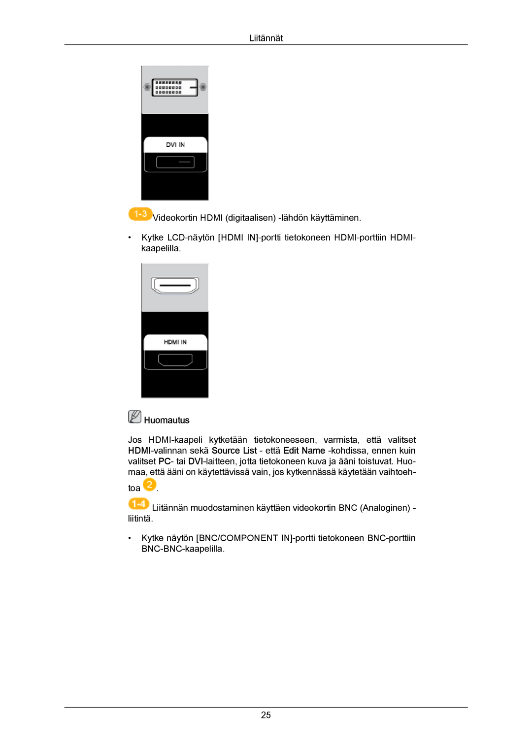 Samsung LH65MGPLBF/EN manual Huomautus 