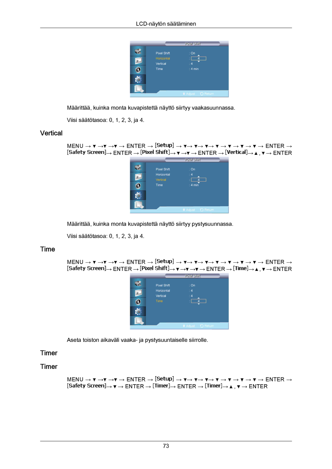 Samsung LH65MGPLBF/EN manual Timer 