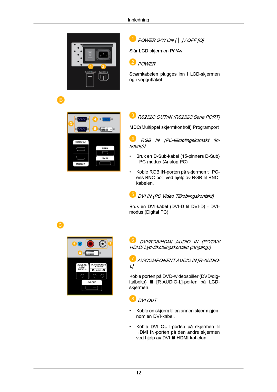 Samsung LH65MGPLBF/EN manual AV/COMPONENT Audio in R-AUDIO 