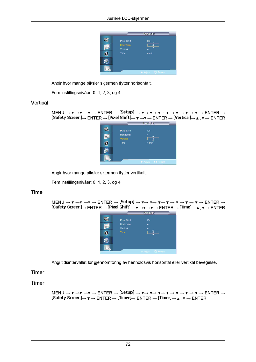 Samsung LH65MGPLBF/EN manual Timer 