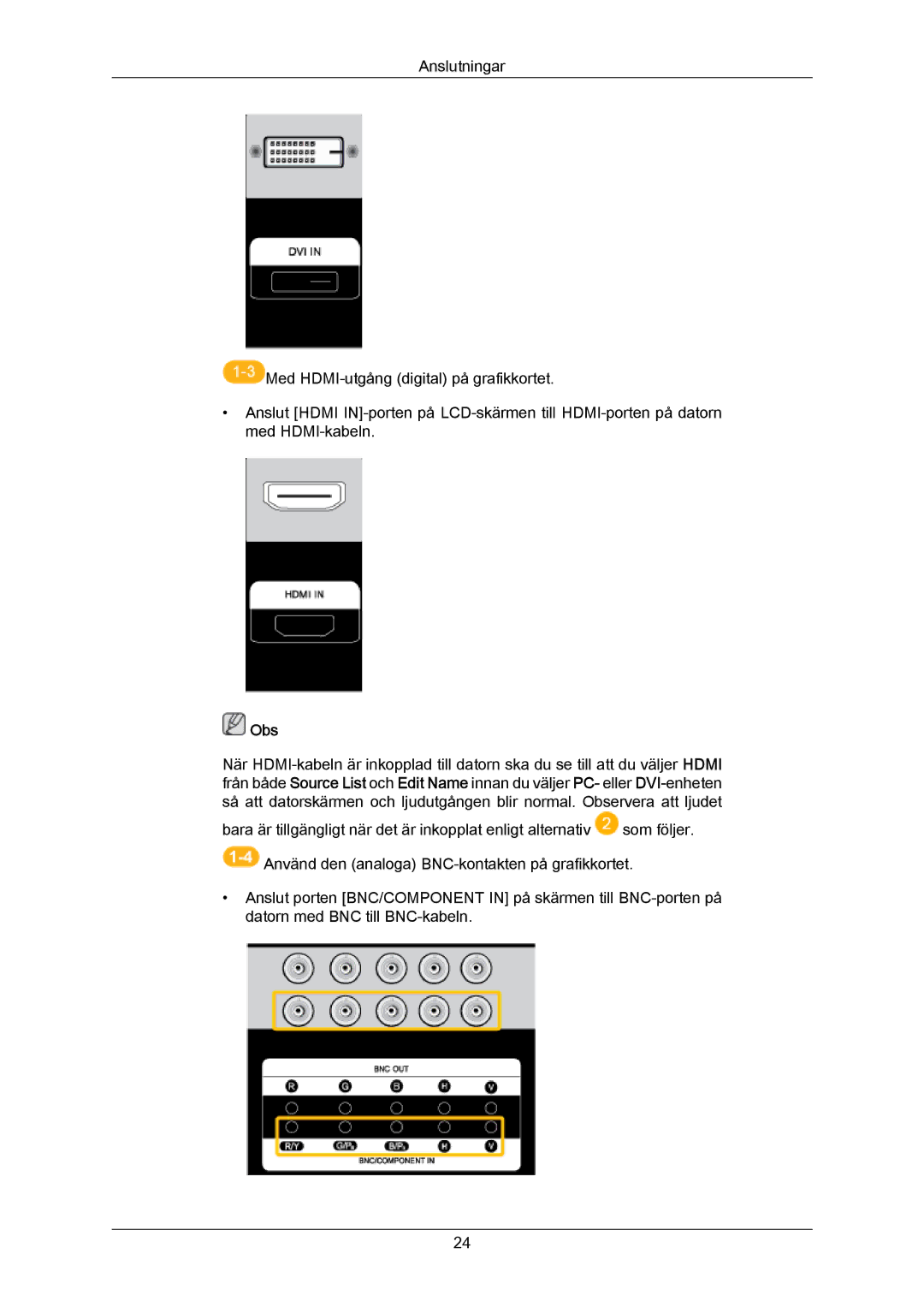 Samsung LH65MGPLBF/EN manual Obs 