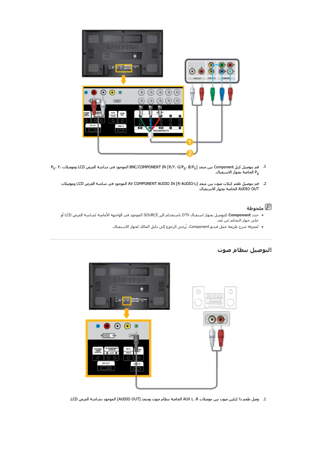 Samsung LH65MGQLBF/EN, LH65MGQLBF/NG, LH65MGQLBF/XY, LH65MGBPLBH/NG manual تﻮﺻ مﺎﻈﻨﺑ ﻞﻴﺻﻮﺘﻟا, لﺎﺒﻘﺘﺳﻻا زﺎﻬﺠﺑ ﺔﺻﺎﺨﻟا Pb 