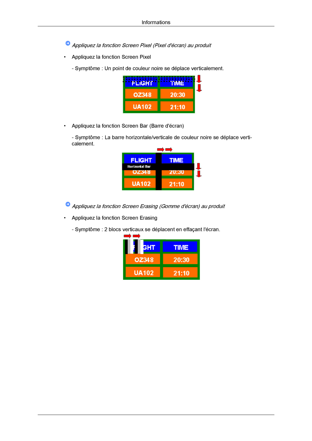 Samsung LH65MGQLBF/EN manual Appliquez la fonction Screen Erasing Gomme décran au produit 