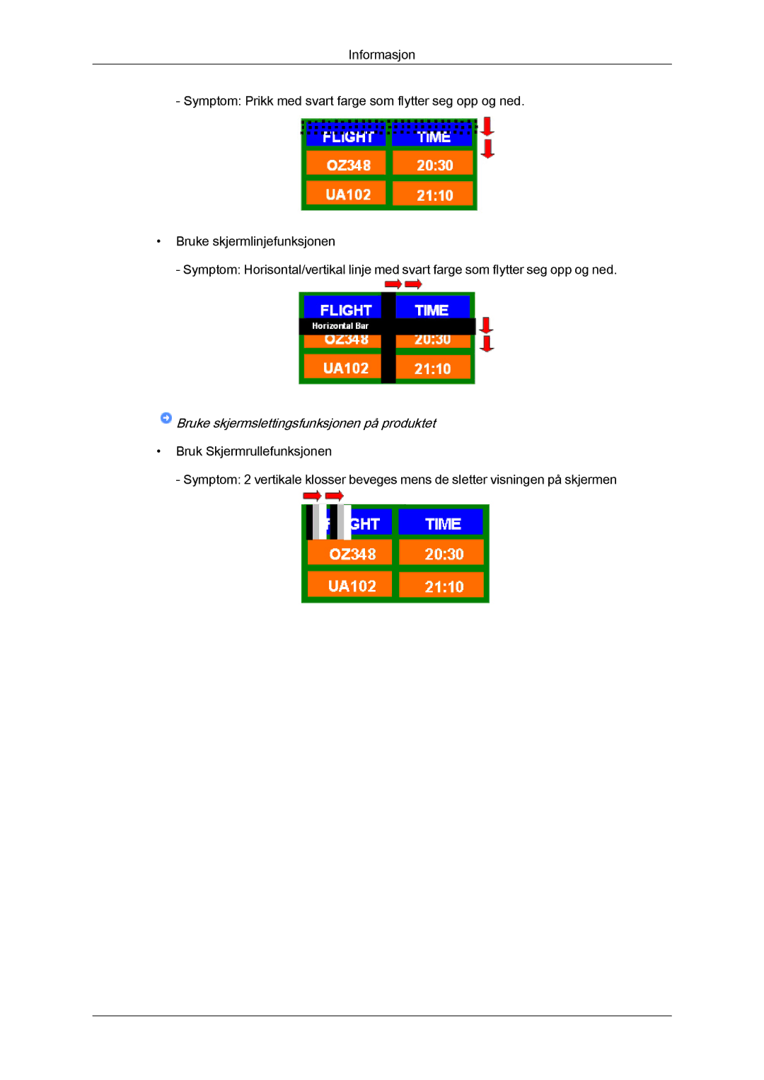 Samsung LH65MGQLBF/EN manual Bruke skjermslettingsfunksjonen på produktet 