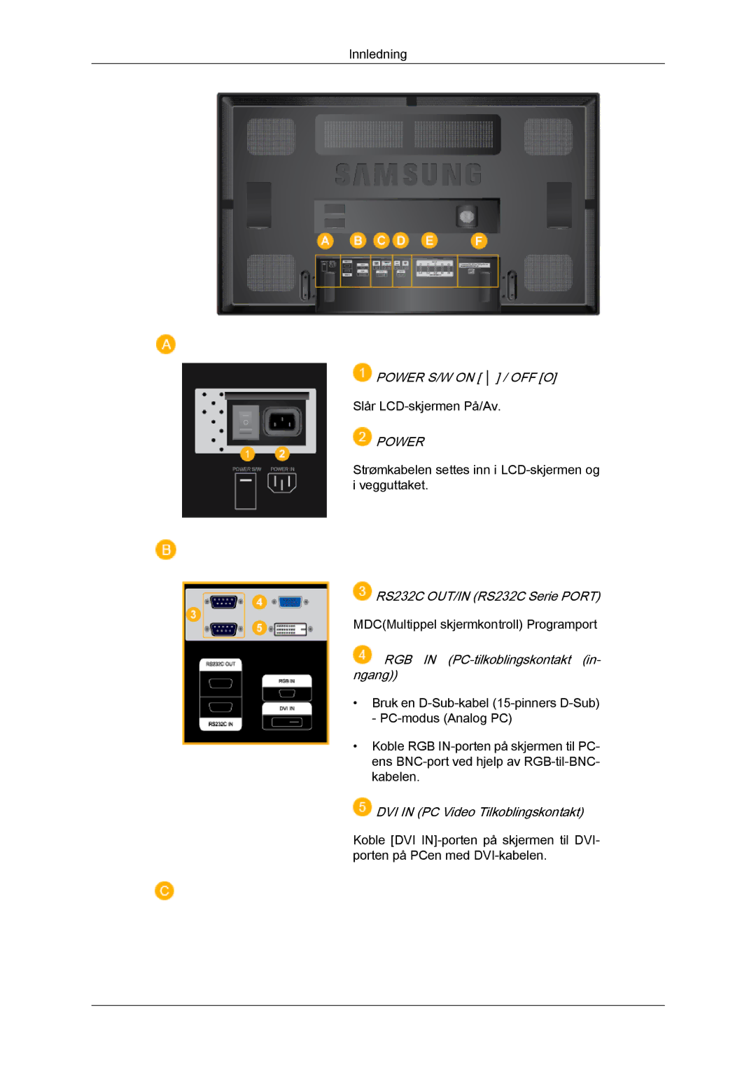 Samsung LH65MGQLBF/EN manual Power 