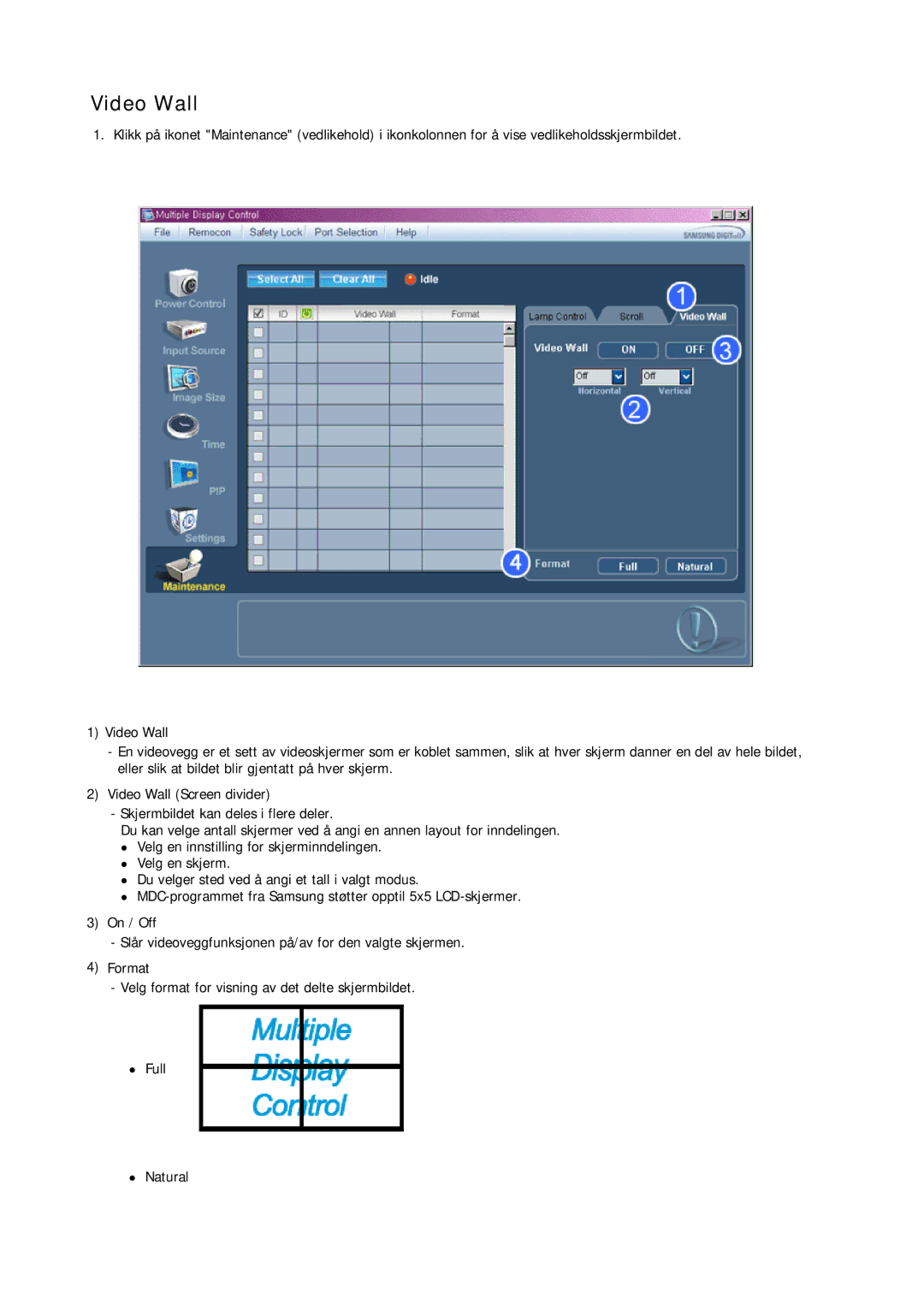 Samsung LH65MGQLBF/EN manual Video Wall 