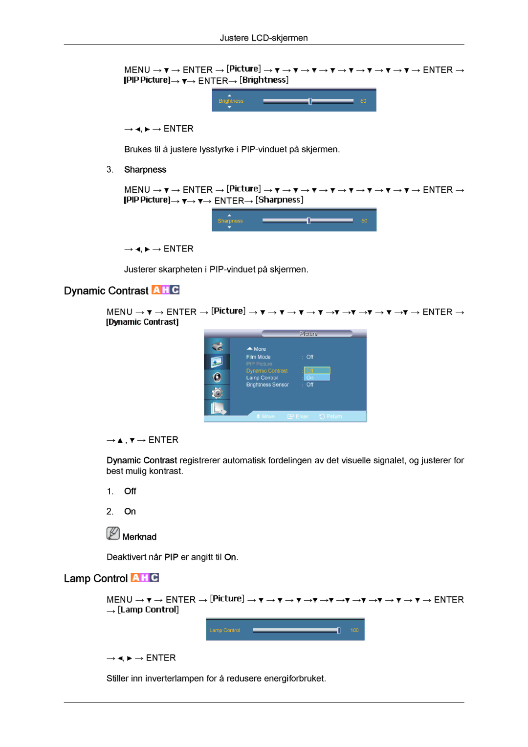 Samsung LH65MGQLBF/EN manual Dynamic Contrast 