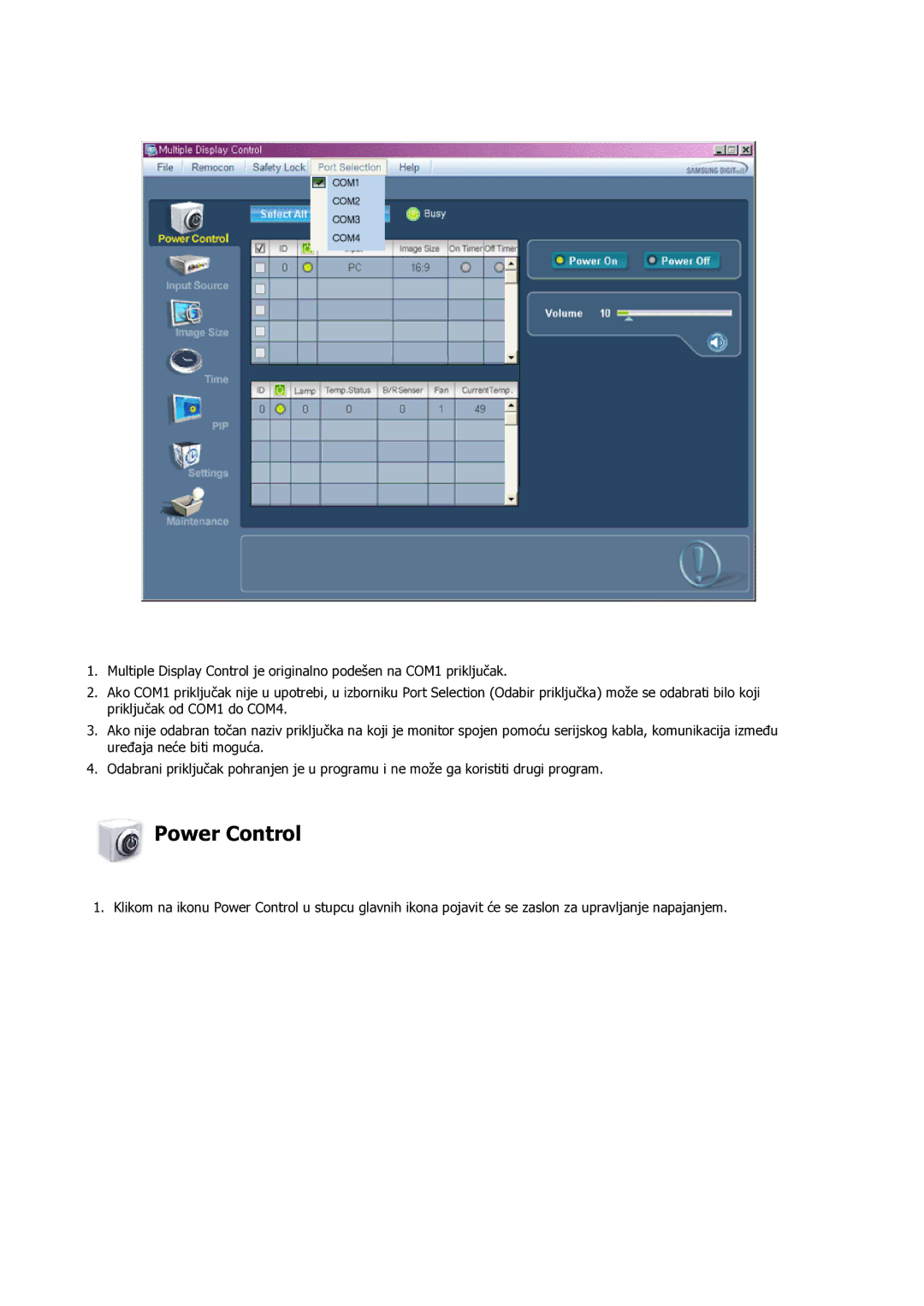 Samsung LH65MGQLBF/EN manual Power Control 