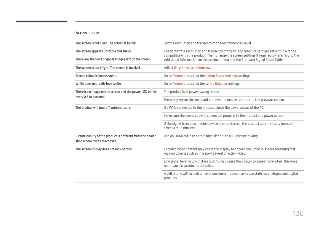 Samsung LH65QBHPLGC/EN, LH75QBHPLGC/EN, LH49DBJPLGC/EN, LH43DBJPLGC/EN, LH65QMHPLGC/EN 130, Adjust Brightness and Contrast 