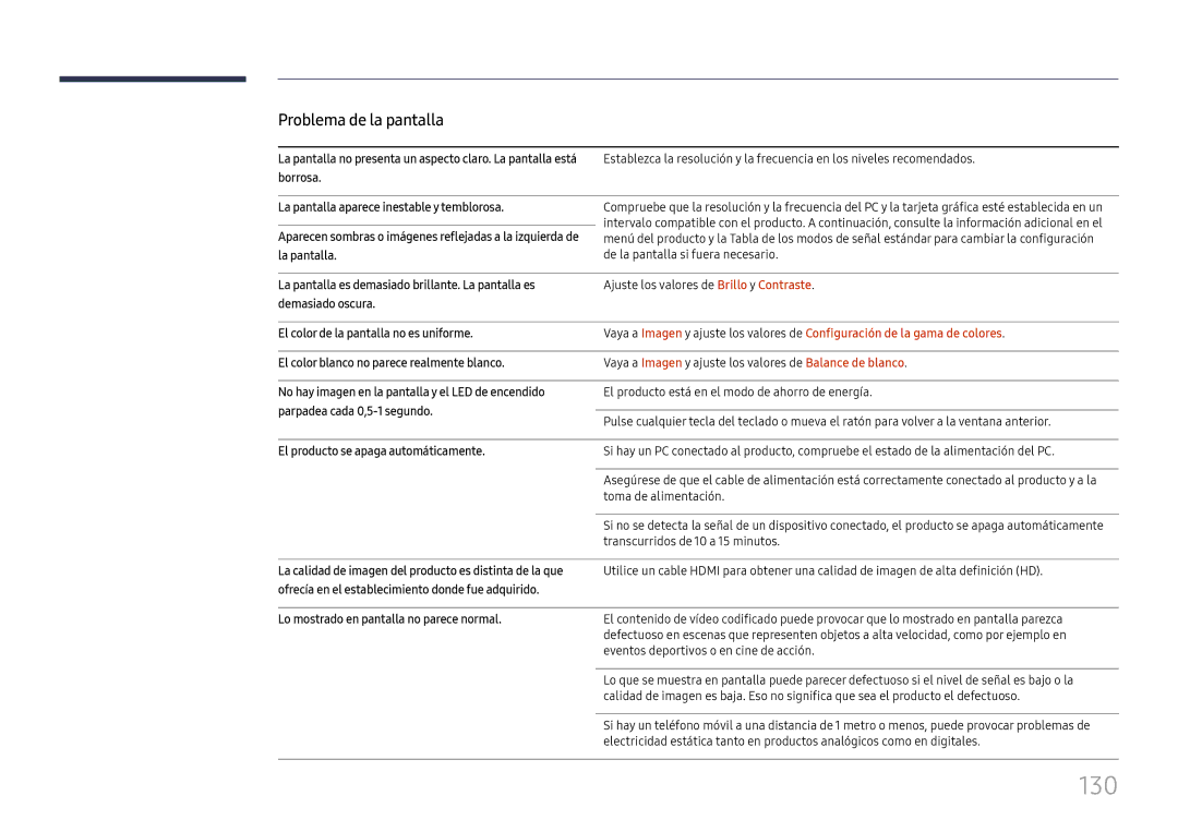 Samsung LH65QMHPLGC/EN, LH65QBHPLGC/EN, LH75QBHPLGC/EN, LH49DBJPLGC/EN, LH43DBJPLGC/EN, LH65QHHPLGC/EN, LH55QMHPLGC/EN manual 130 