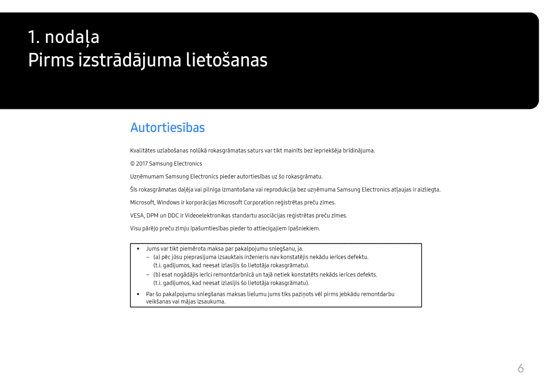 Samsung LH55QMHPLGC/EN, LH65QBHPLGC/EN, LH75QBHPLGC/EN, LH49DBJPLGC/EN manual Pirms izstrādājuma lietošanas, Autortiesības 