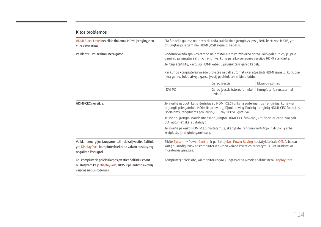 Samsung LH55QMHPLGC/EN, LH65QBHPLGC/EN, LH75QBHPLGC/EN, LH49DBJPLGC/EN, LH43DBJPLGC/EN, LH65QMHPLGC/EN, LH65QHHPLGC/EN manual 134 